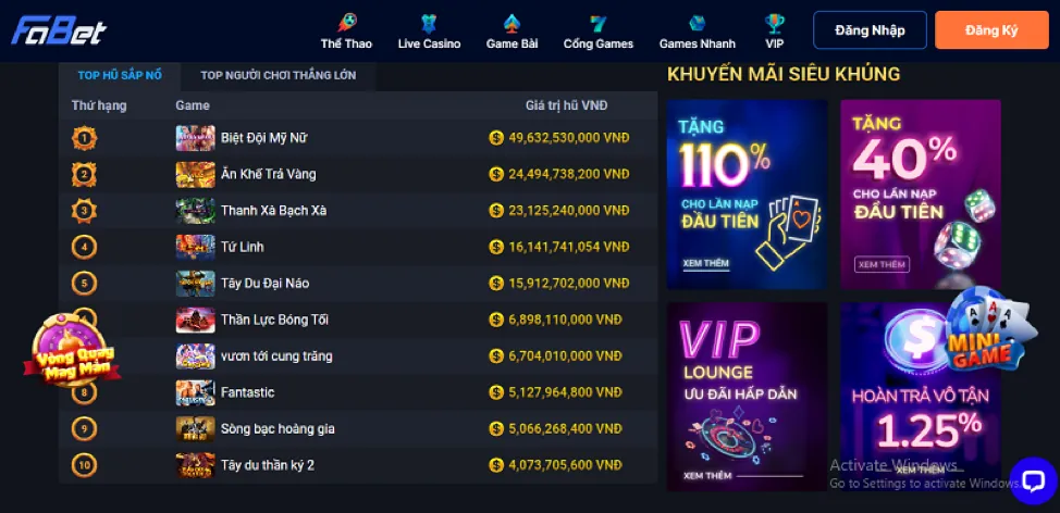 Banner khuyến mãi độc quyền trên ACB888 Tải App